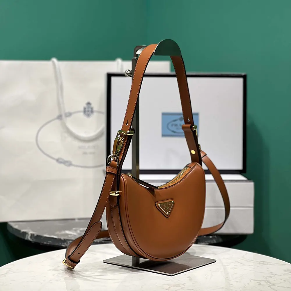 Prada Women Arqué Mini Leather Shoulder Bag - image 13