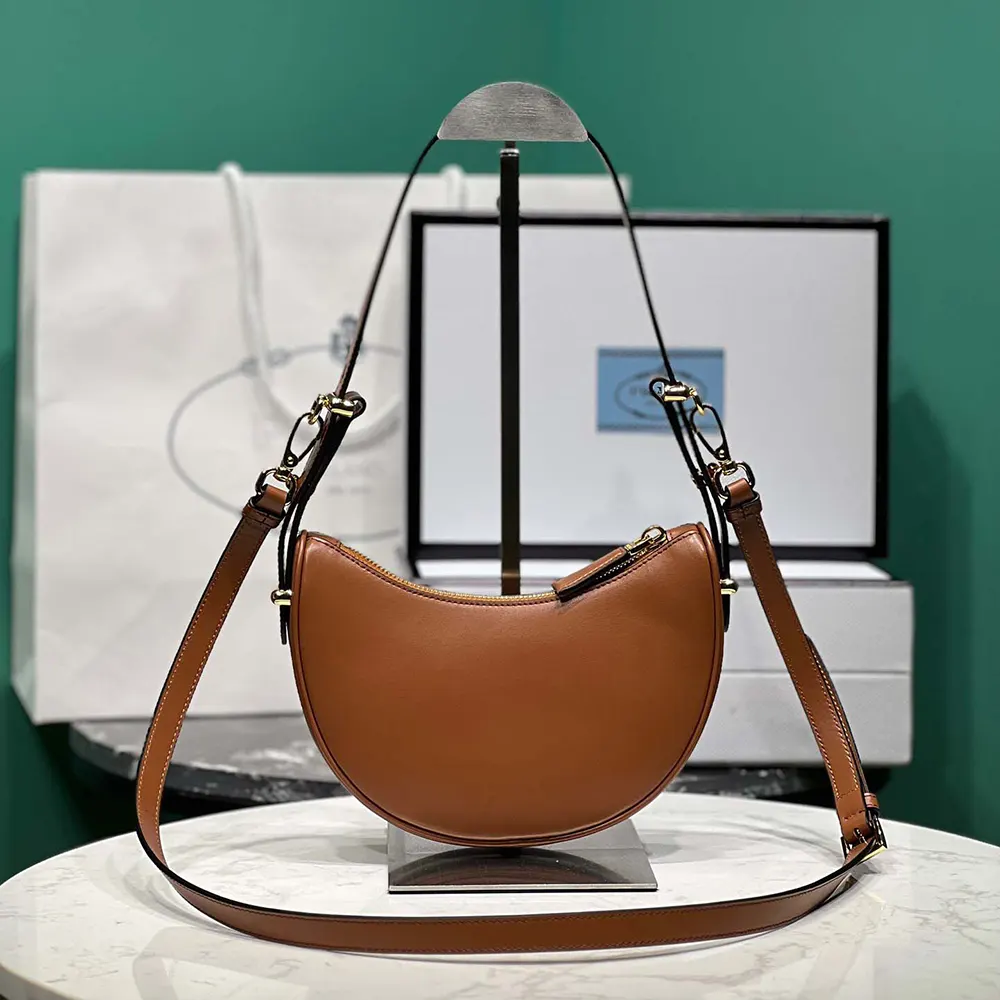 Prada Women Arqué Mini Leather Shoulder Bag - image 12