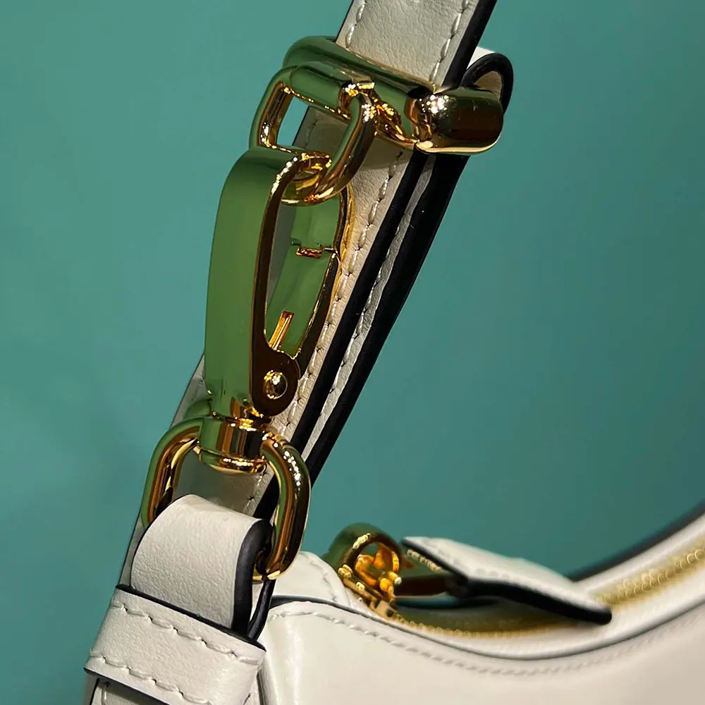 Prada Women Arqué Mini Leather Shoulder Bag-White - image 6