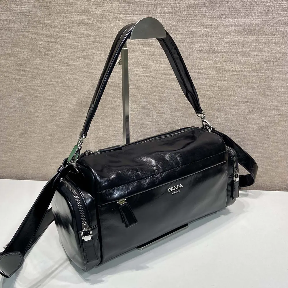 Prada Women Distressed Nappa Leather Shoulder Bag - image 4