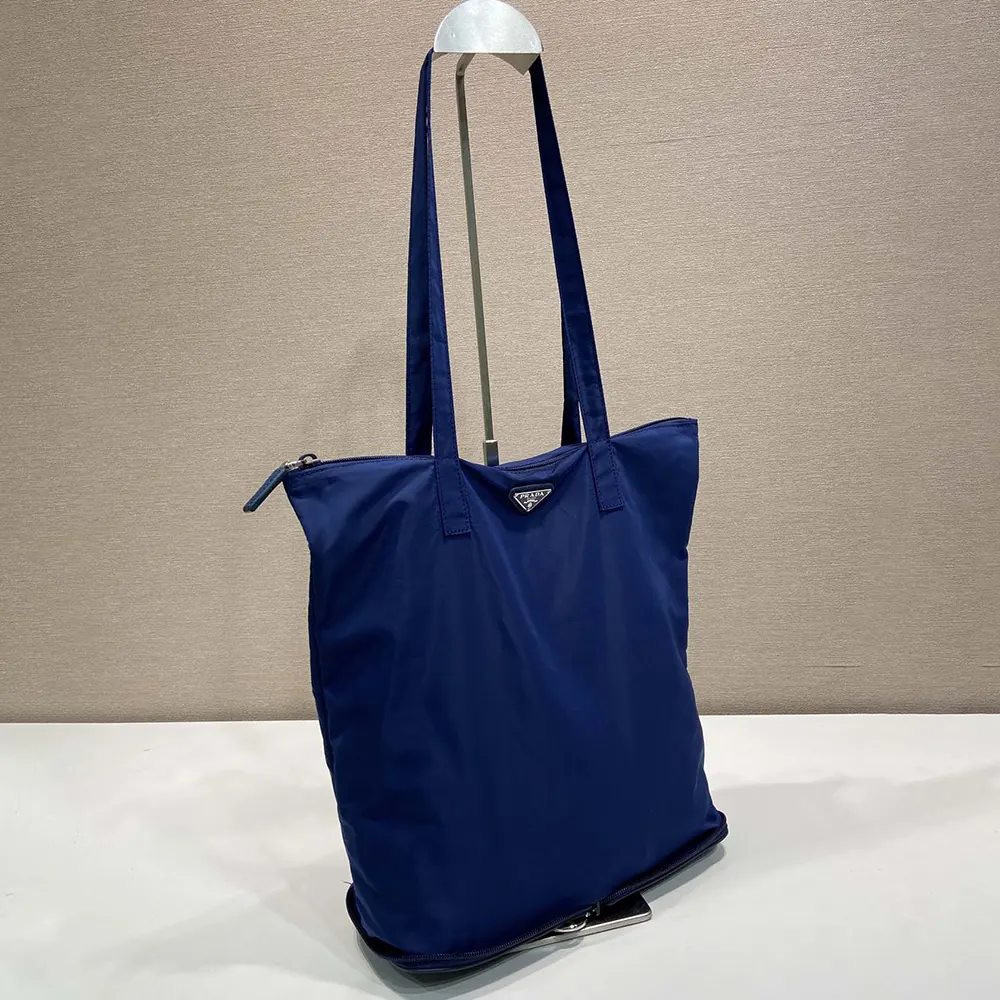 Prada Women Saffiano Leather Pendant With Re-Nylon Tote Bag-Baltic Blue - image 5