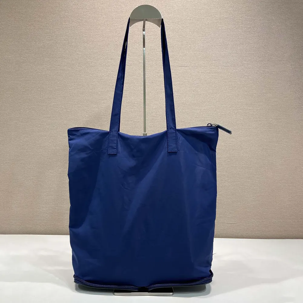 Prada Women Saffiano Leather Pendant With Re-Nylon Tote Bag-Baltic Blue - image 4