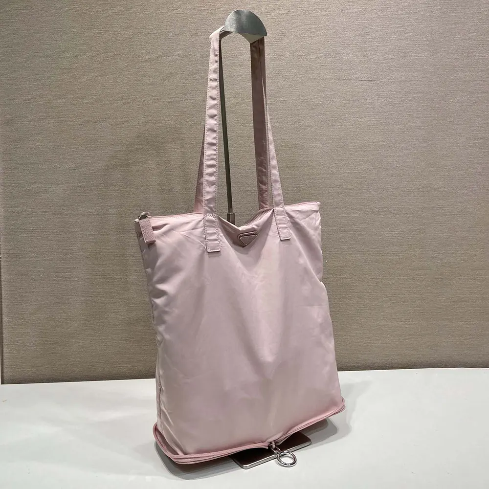 Prada Women Saffiano Leather Pendant With Re-Nylon Tote Bag-Peach - image 5