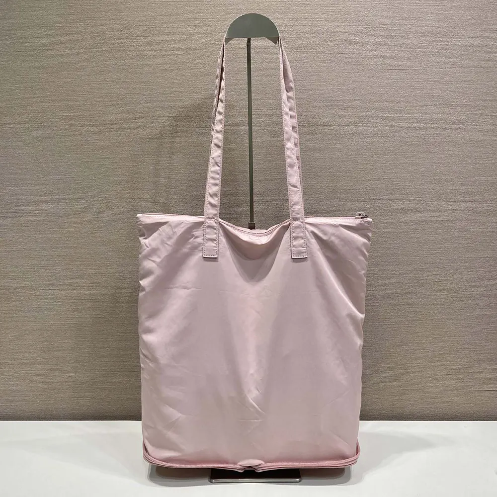Prada Women Saffiano Leather Pendant With Re-Nylon Tote Bag-Peach - image 4