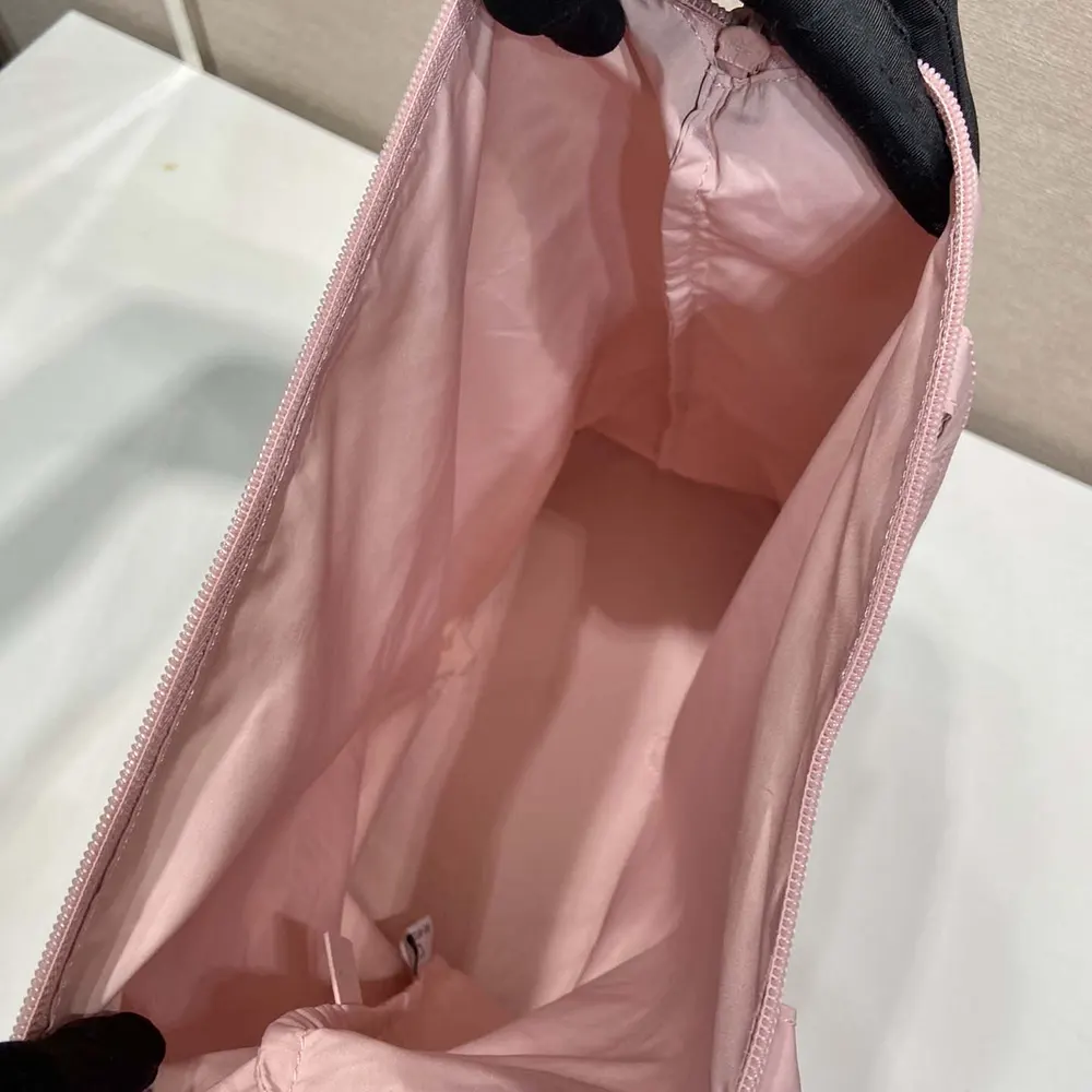 Prada Women Saffiano Leather Pendant With Re-Nylon Tote Bag-Peach - image 9