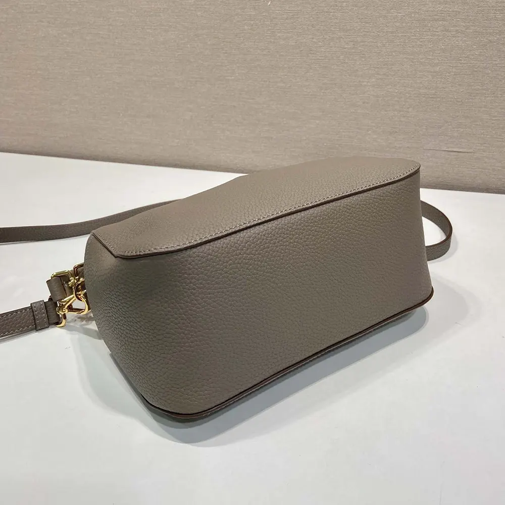 Prada Women Small Leather Bag-Clay Gray - image 7