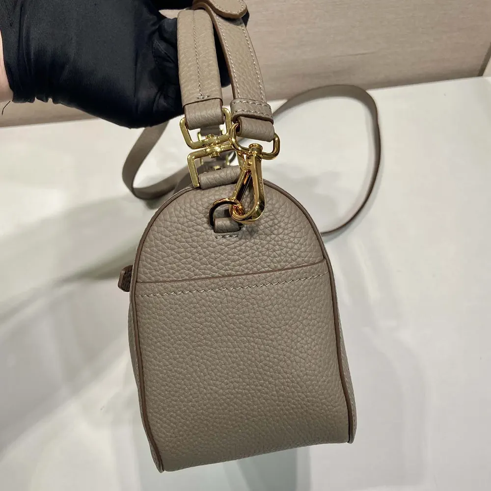 Prada Women Small Leather Bag-Clay Gray - image 8