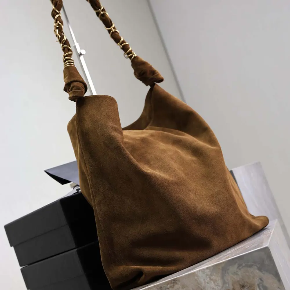 Saint Laurent YSL Women Amalia In Suede-Brown - image 4