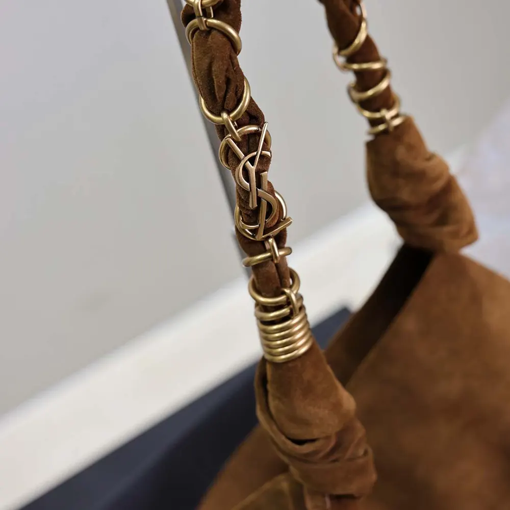 Saint Laurent YSL Women Amalia In Suede-Brown - image 8