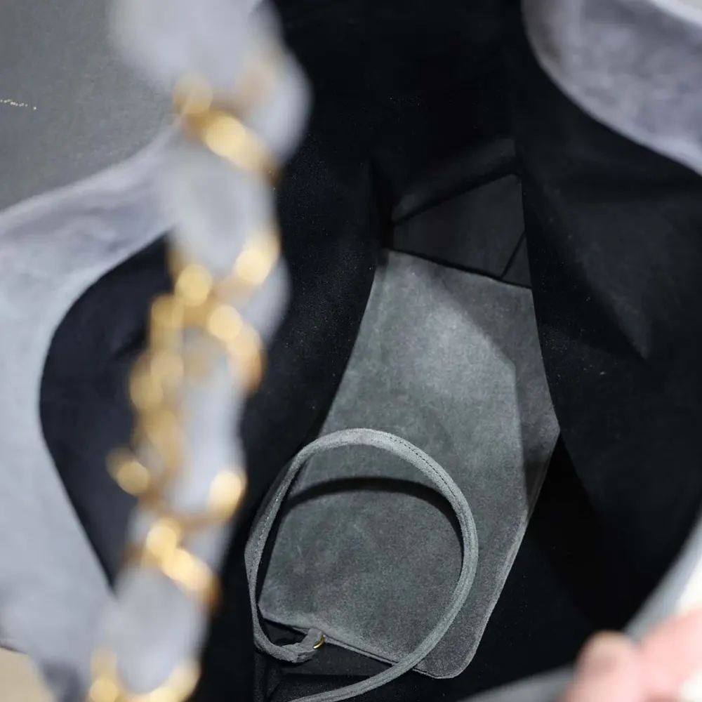Saint Laurent YSL Women Amalia In Suede-Gray - image 9