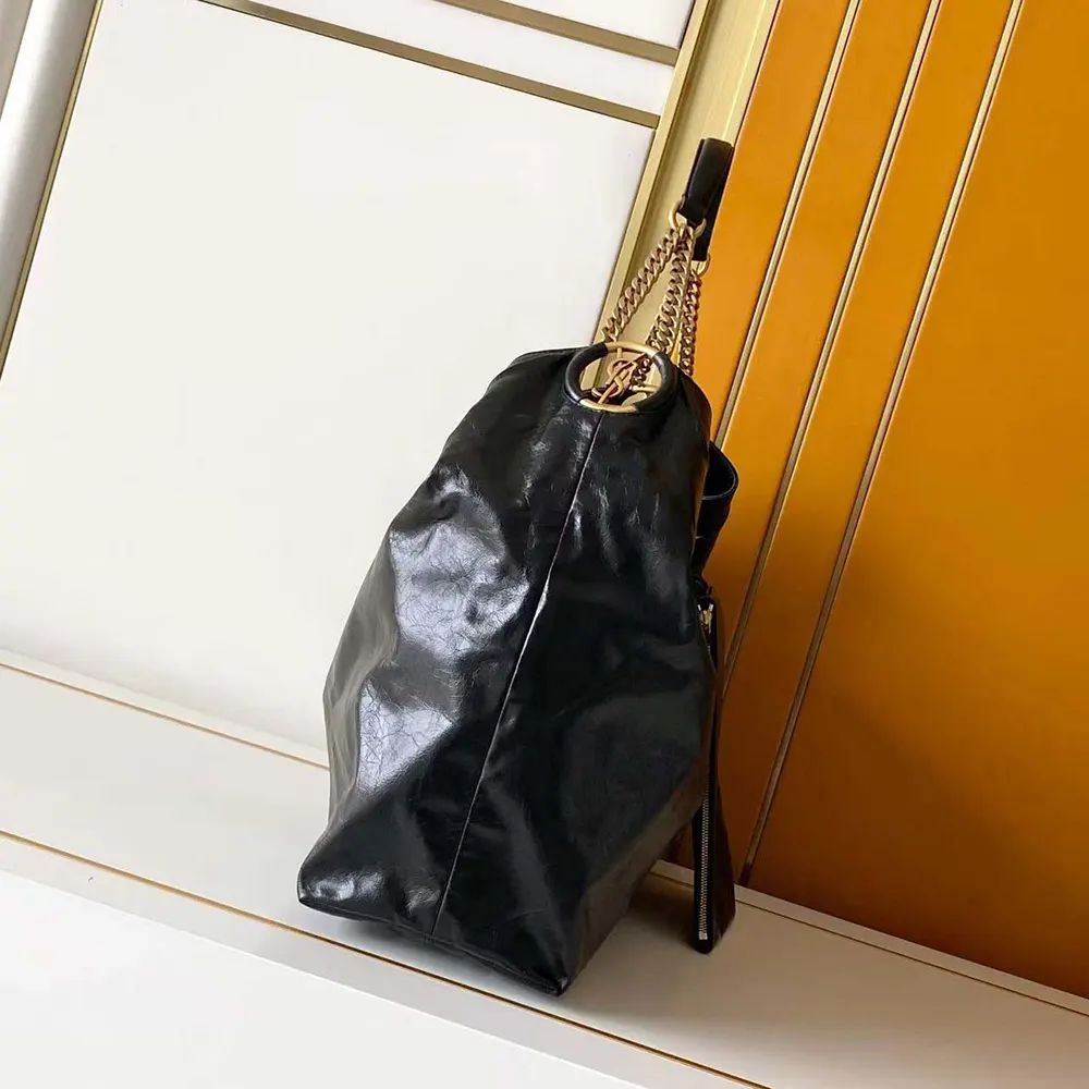 Saint Laurent YSL Women Hortense Hobo In Shiny Leather Black - image 4
