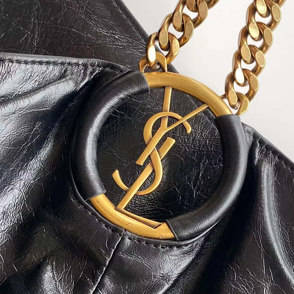 Saint Laurent YSL Women Hortense Hobo In Shiny Leather Black - image 8