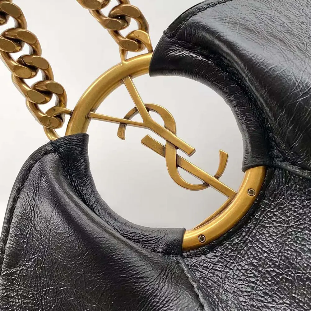 Saint Laurent YSL Women Hortense Hobo In Shiny Leather Black - image 7