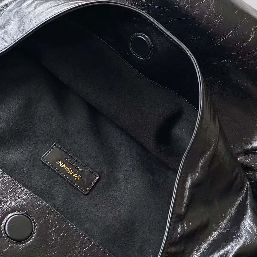 Saint Laurent YSL Women Hortense Hobo In Shiny Leather Black - image 10