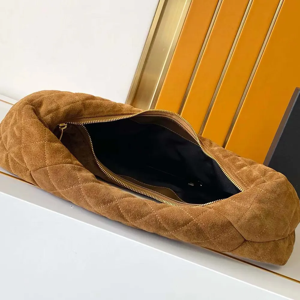 Saint Laurent YSL Women Icare Hobo In Quilted Suede Brown - image 7