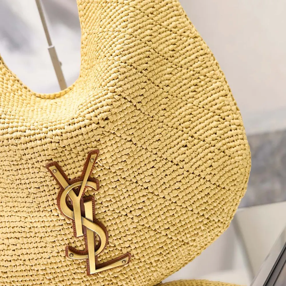 Saint Laurent YSL Women Icare Hobo In Raffia - image 6