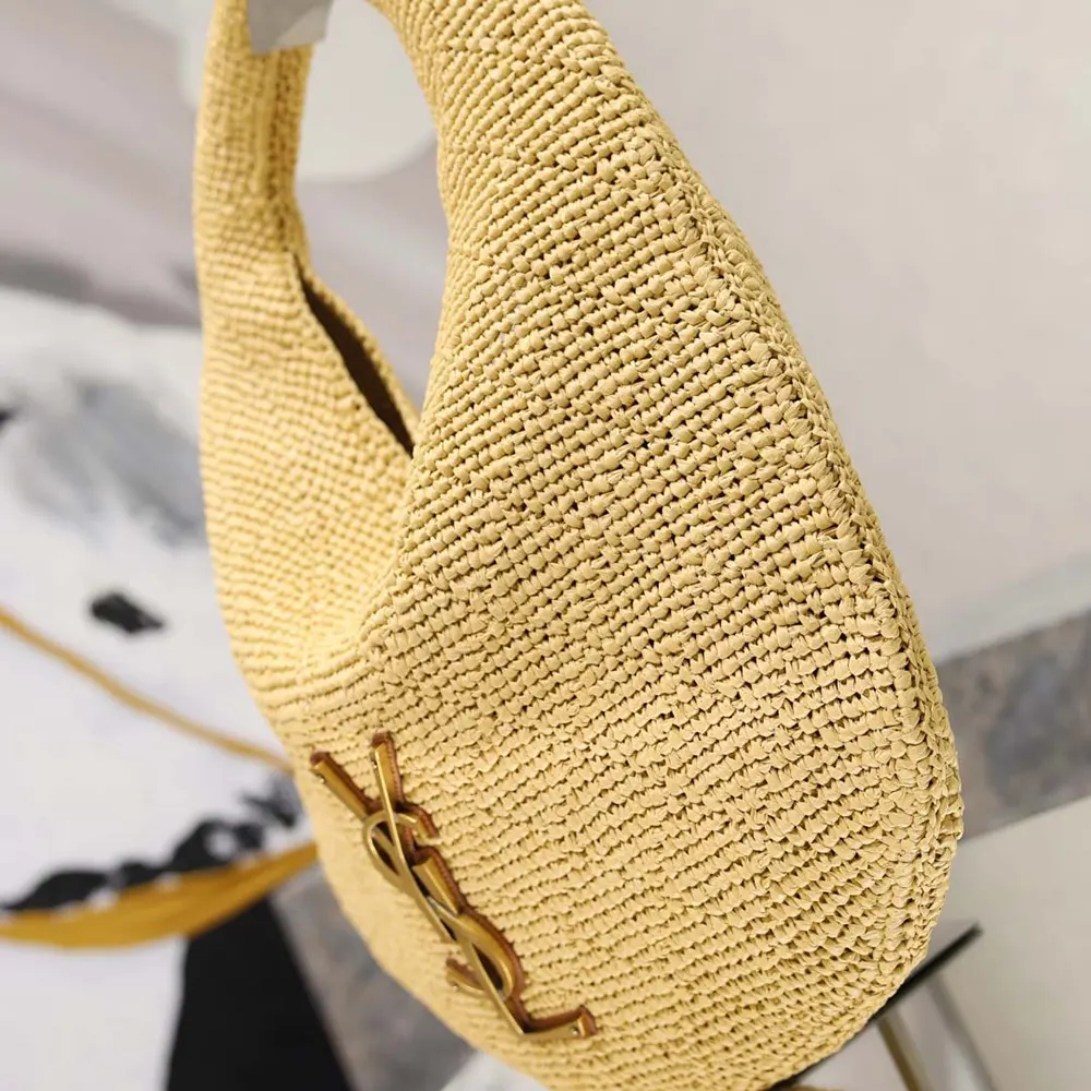 Saint Laurent YSL Women Icare Hobo In Raffia - image 5