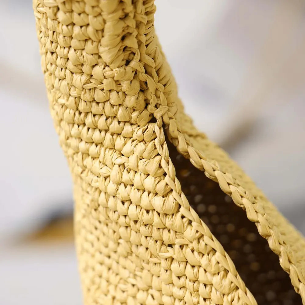 Saint Laurent YSL Women Icare Hobo In Raffia - image 8