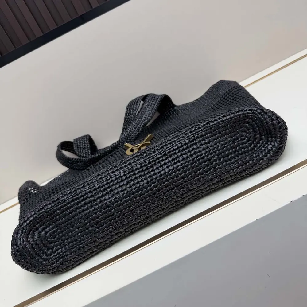 Saint Laurent YSL Women Icare In Raffia Black - image 4