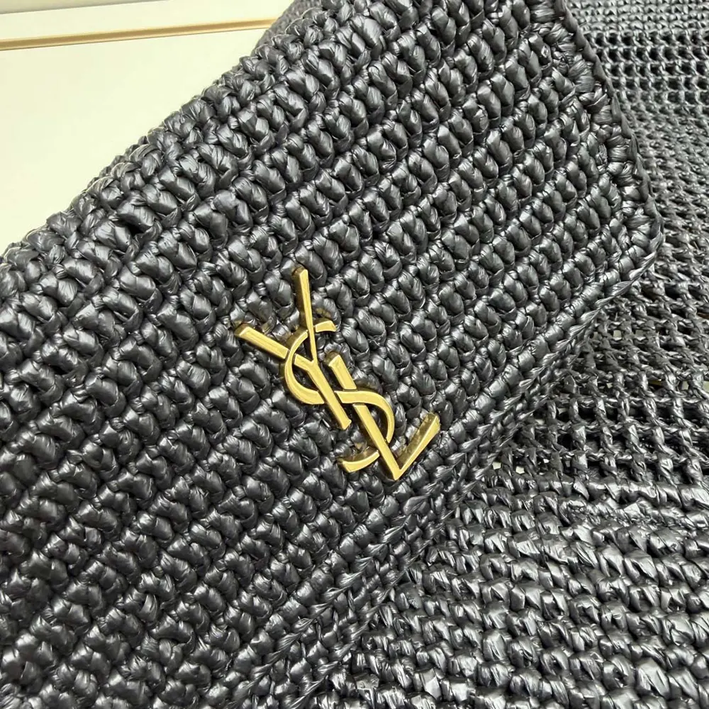 Saint Laurent YSL Women Icare In Raffia Black - image 6