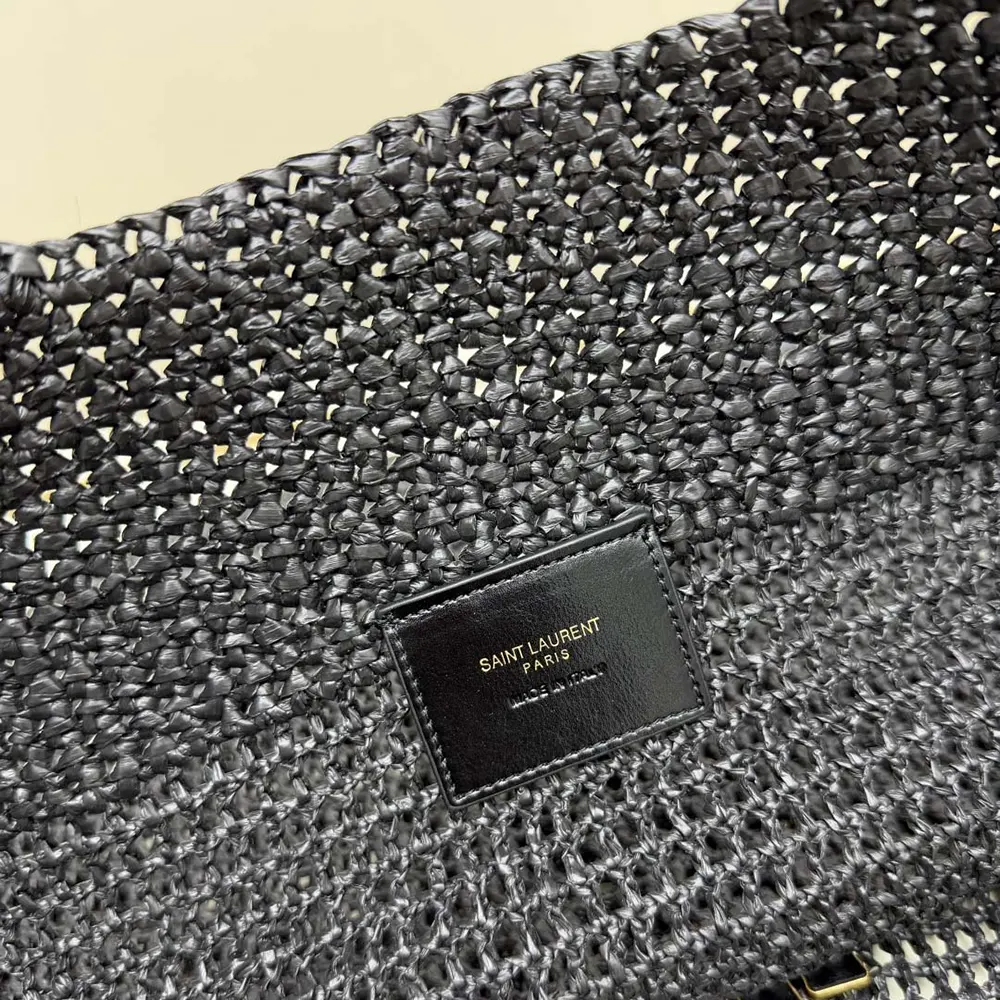 Saint Laurent YSL Women Icare In Raffia Black - image 5