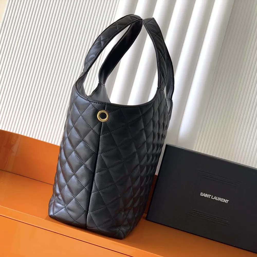 Saint Laurent YSL Women Icare Medium In Quilted Nappa Black - image 4
