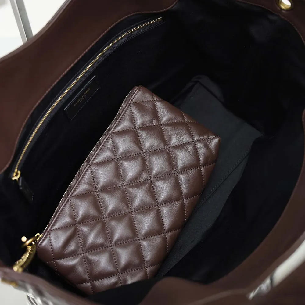 Saint Laurent YSL Women Icare Medium In Quilted Nappa Burgundy - image 10