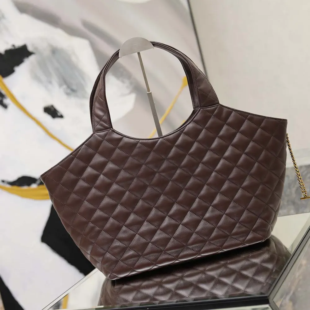 Saint Laurent YSL Women Icare Medium In Quilted Nappa Burgundy - image 4