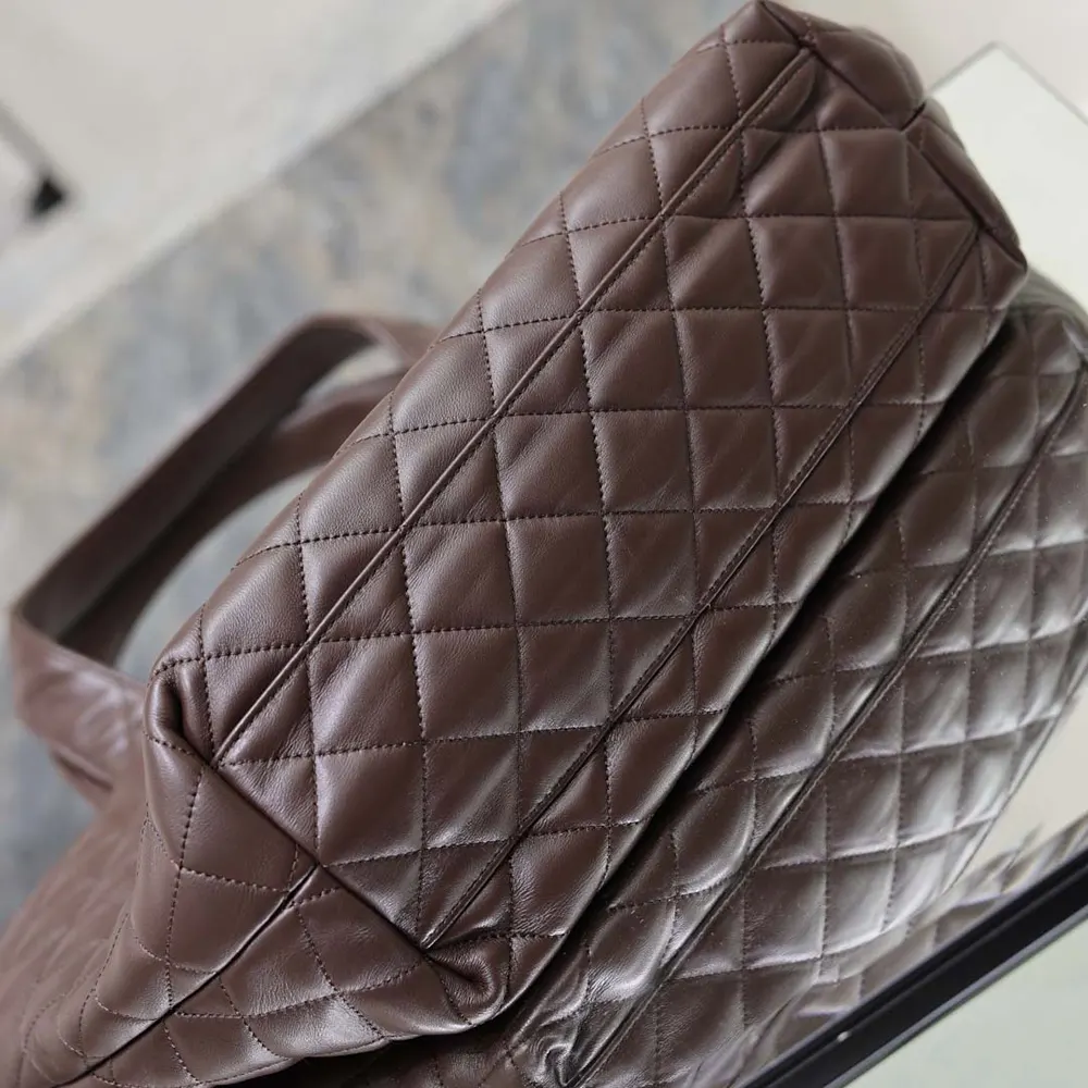 Saint Laurent YSL Women Icare Medium In Quilted Nappa Burgundy - image 9