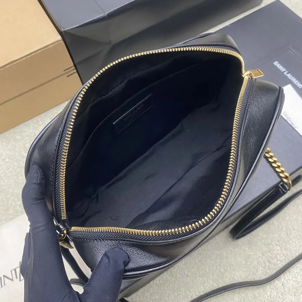 Saint Laurent YSL Women Loulou Camera Bag In Matelassé Lambskin-Black - image 7