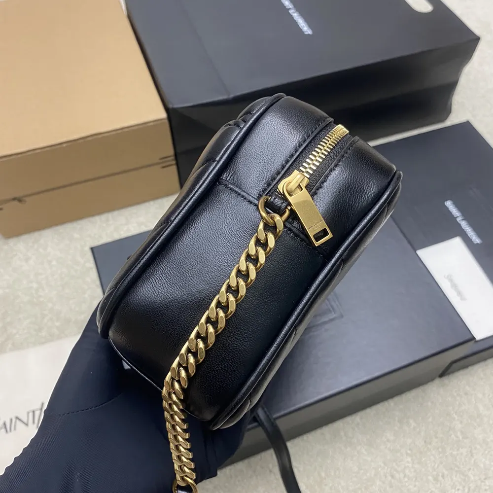 Saint Laurent YSL Women Loulou Camera Bag In Matelassé Lambskin-Black - image 6
