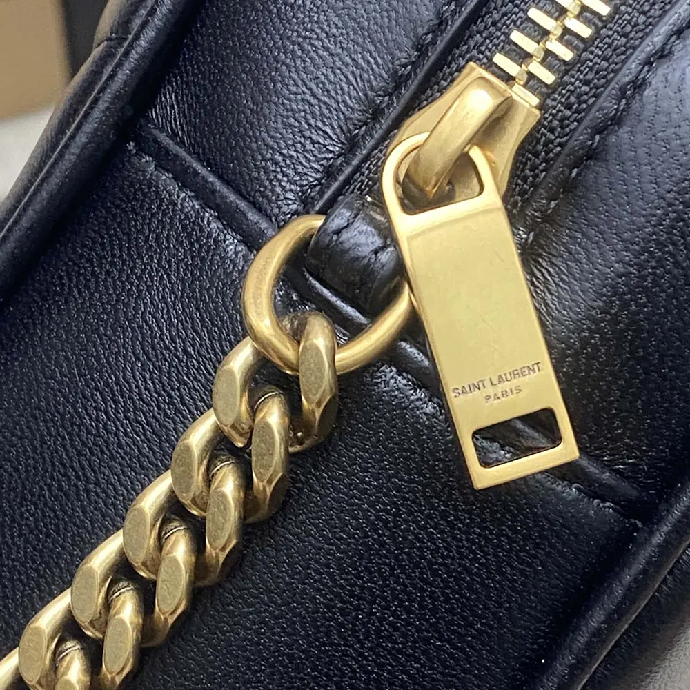 Saint Laurent YSL Women Loulou Camera Bag In Matelassé Lambskin-Black - image 9