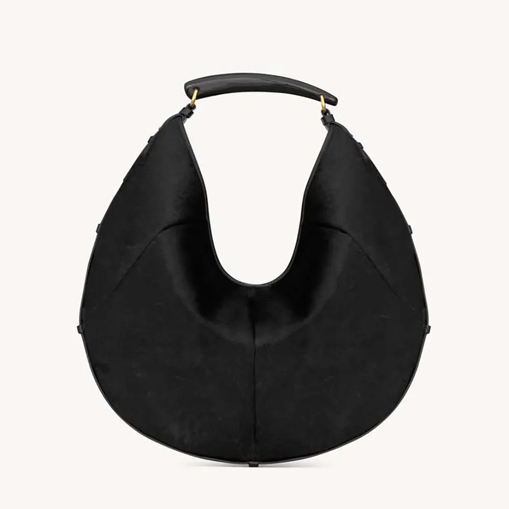 Front angle of Saint Laurent YSL Women Mombasa Large In Leather bag
