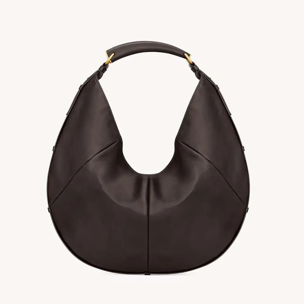 Front view of Saint Laurent YSL Women Mombasa Large In Pony Hair Leather bag