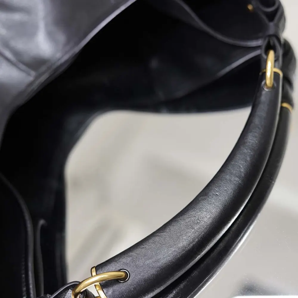 Saint Laurent YSL Women Mombasa Medium In Leather-Black - image 8