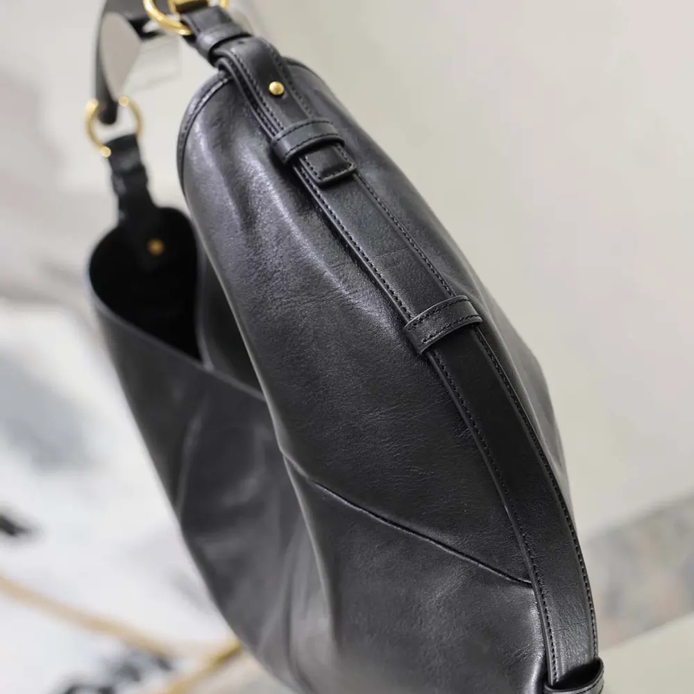 Saint Laurent YSL Women Mombasa Medium In Leather-Black - image 6
