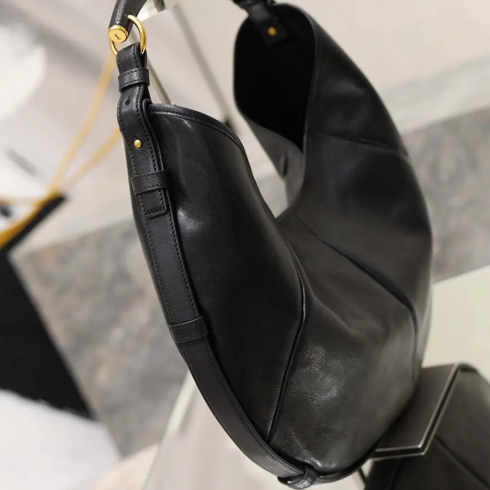 Saint Laurent YSL Women Mombasa Medium In Leather-Black - image 7