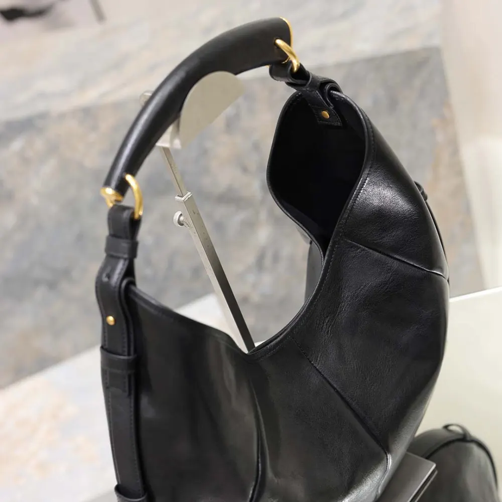 Saint Laurent YSL Women Mombasa Medium In Leather-Black - image 5