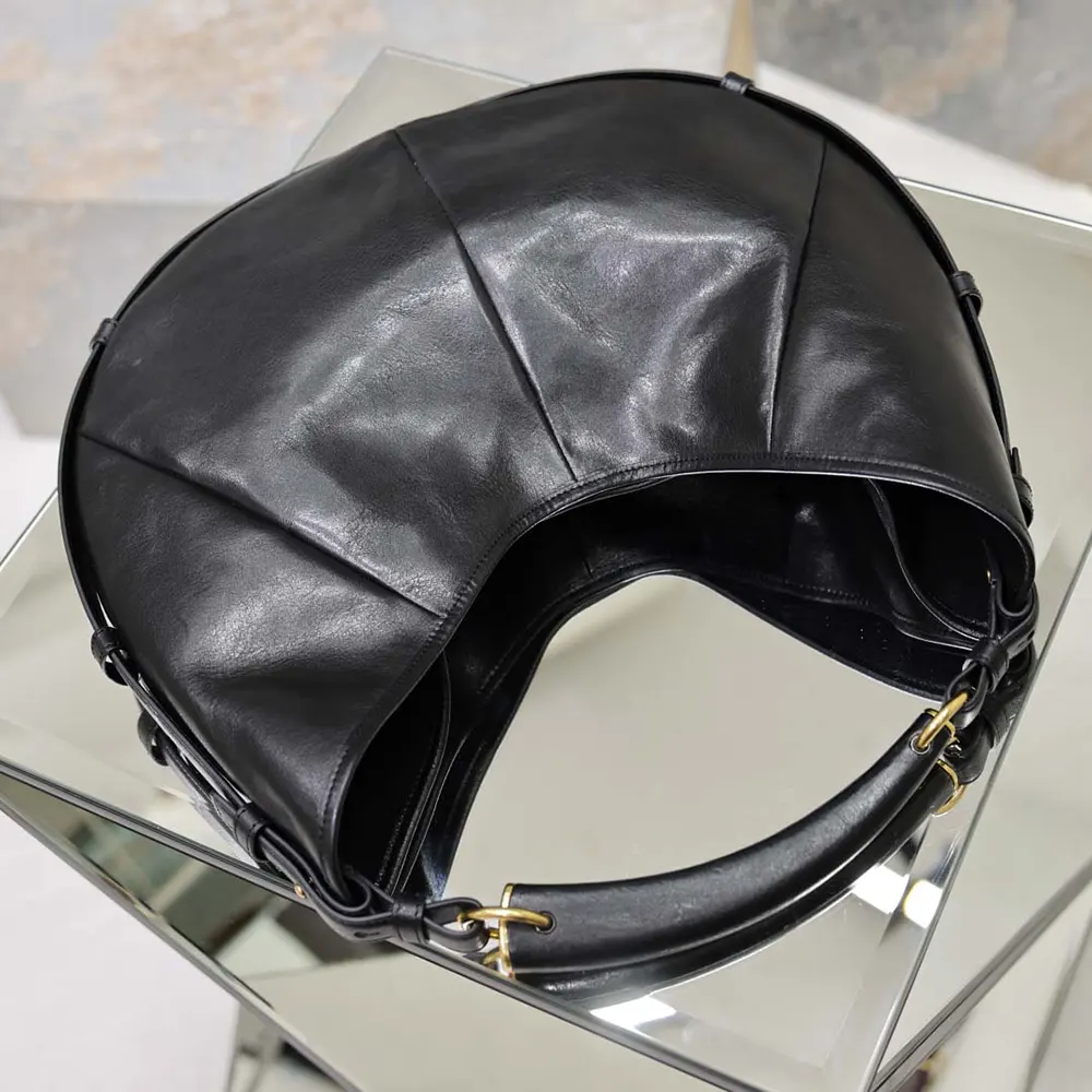 Saint Laurent YSL Women Mombasa Medium In Leather-Black - image 4
