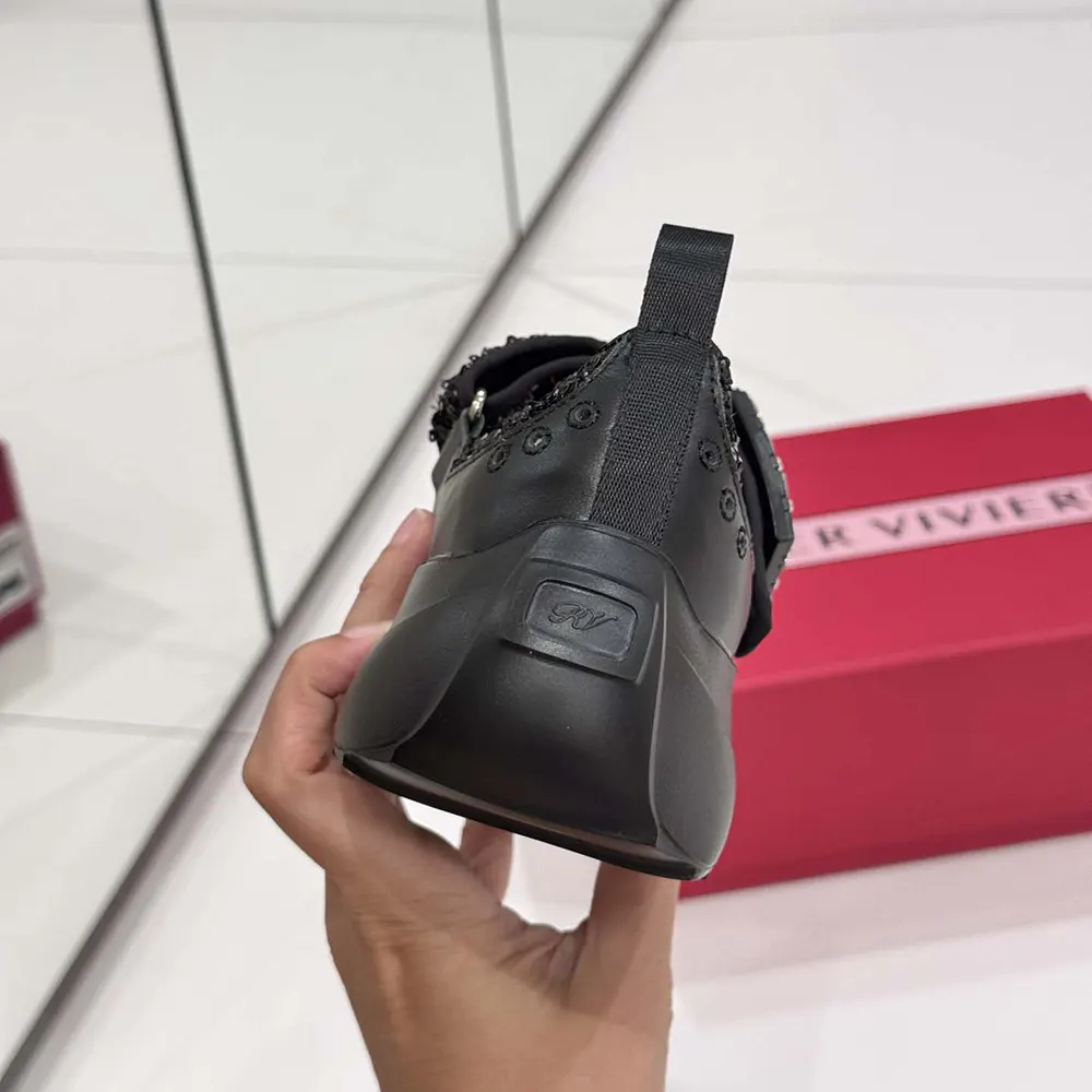 Roger Vivier Women Viv’ On The Run Mary Janes With Sequins Black - image 9