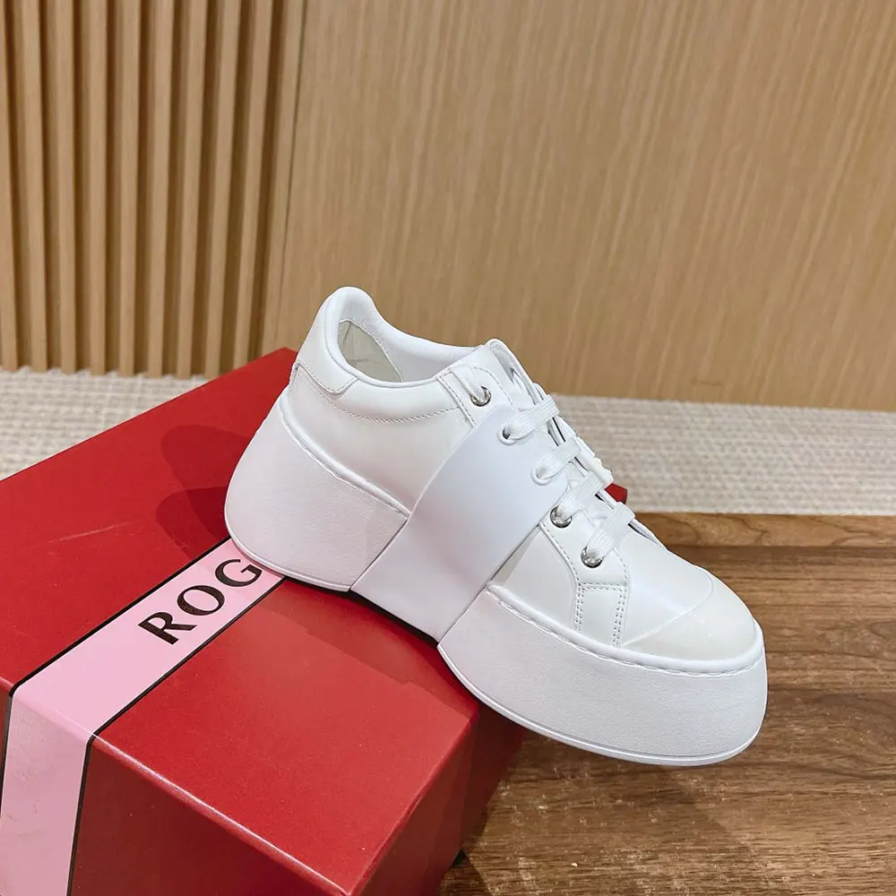 Roger Vivier Women Viv Skate Sneakers In Calfskin Nappa Leather White - image 6