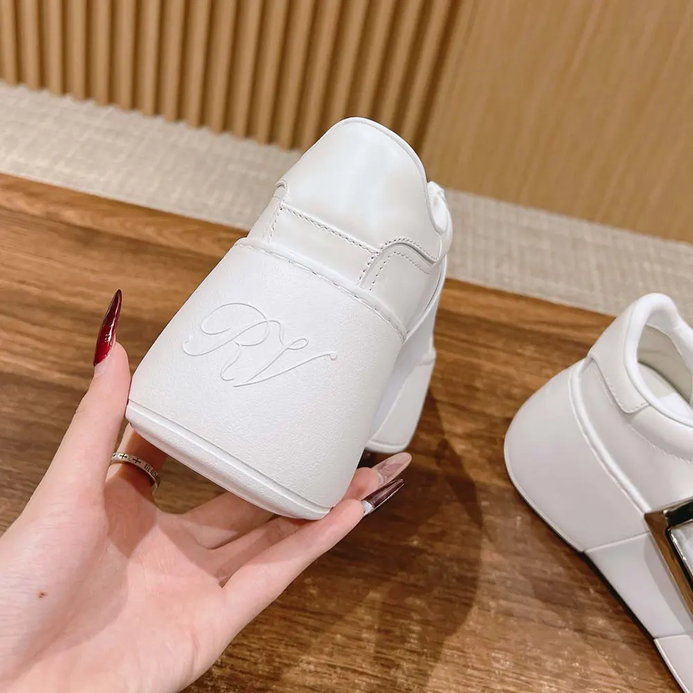 Roger Vivier Women Viv’ Skate Sneakers In Leather White - image 10