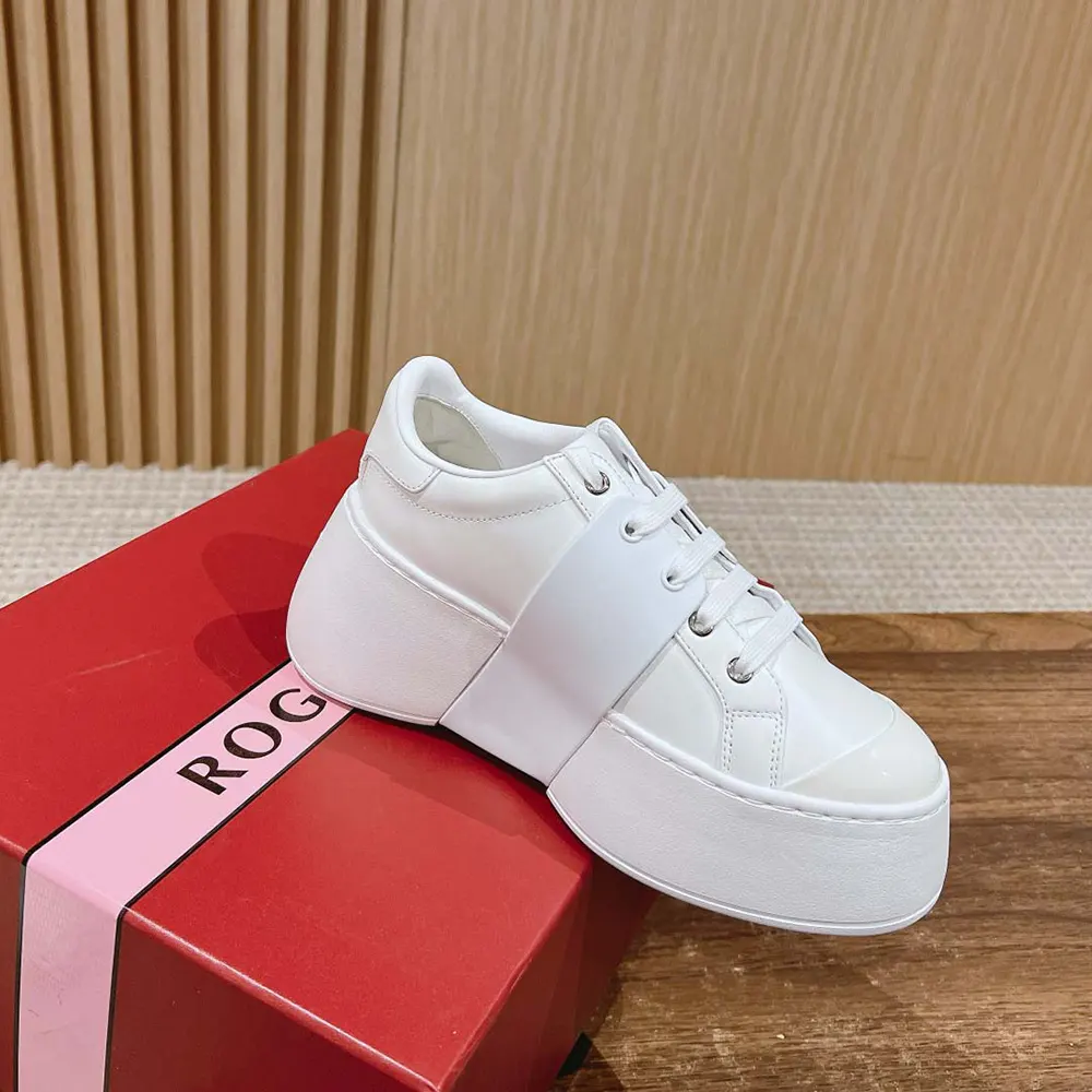 Roger Vivier Women Viv’ Skate Sneakers In Leather White - image 6