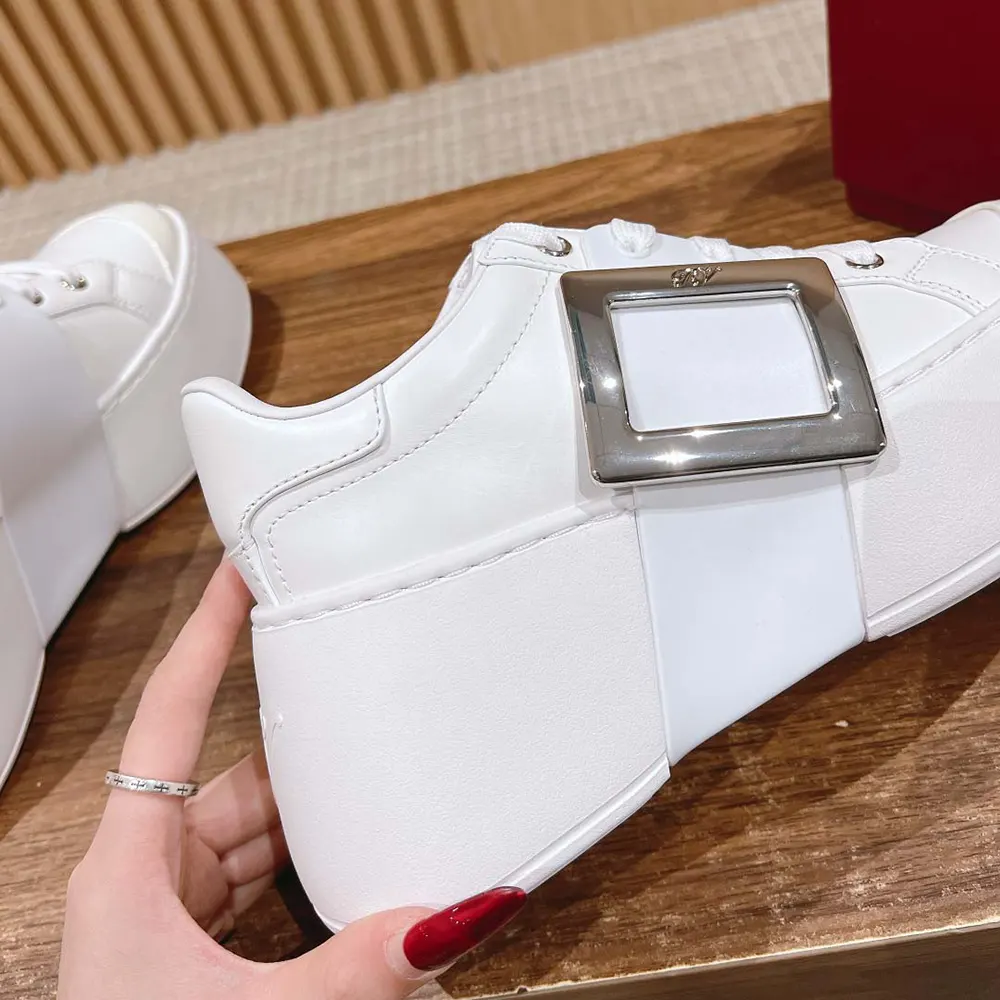 Roger Vivier Women Viv’ Skate Sneakers In Leather White - image 9
