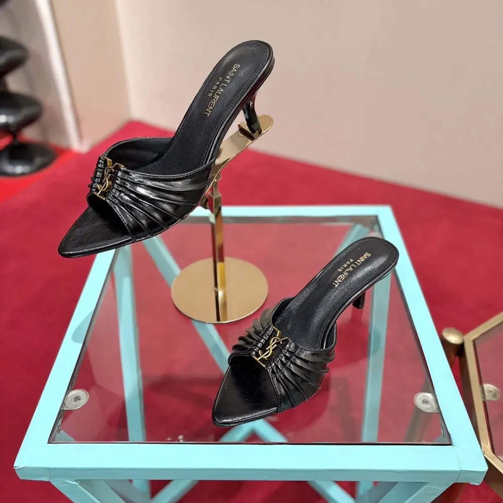 Saint Laurent YSL Women Babylone Mules In Smooth Leather Black - image 4