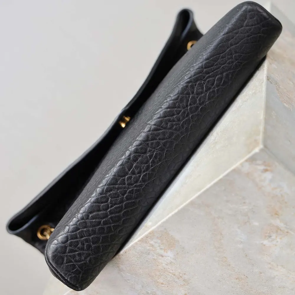 Saint Laurent YSL Women Cassandre Pouch On Chain In Lambskin Black 29cm - image 9