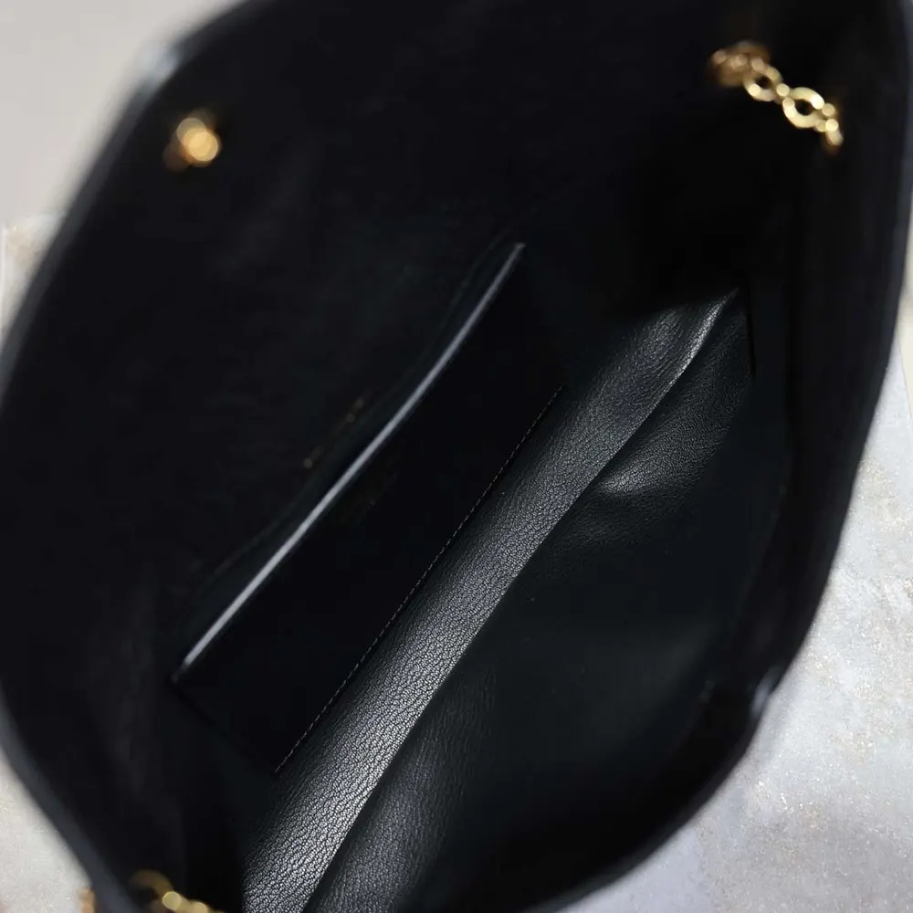 Saint Laurent YSL Women Cassandre Pouch On Chain In Lambskin Black 29cm - image 10