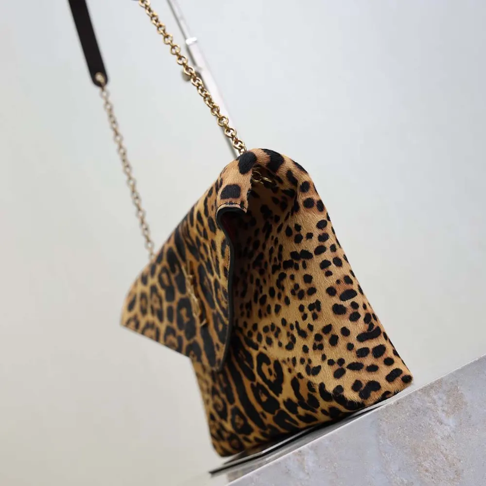 Saint Laurent YSL Women Cassandre Pouch On Chain In Pony Hair Leather 29cm - image 6