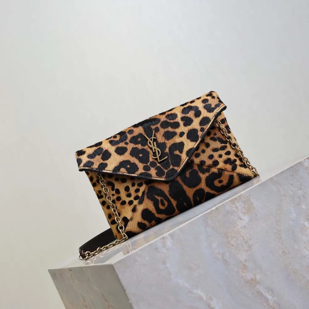 Saint Laurent YSL Women Cassandre Small Chain Pouch In Pony Hair Leather 19cm - image 4