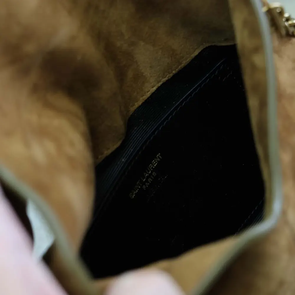 Saint Laurent YSL Women Cassandre Small Chain Pouch In Suede 19cm - image 10